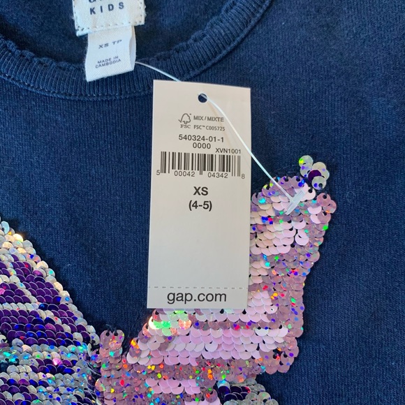 NEW Gap Girls Sequin Flip Butterfly Dress XS - Picture 5 of 6
